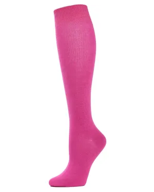 Women's Natural Bamboo Blend Solid Knit Knee High Socks
