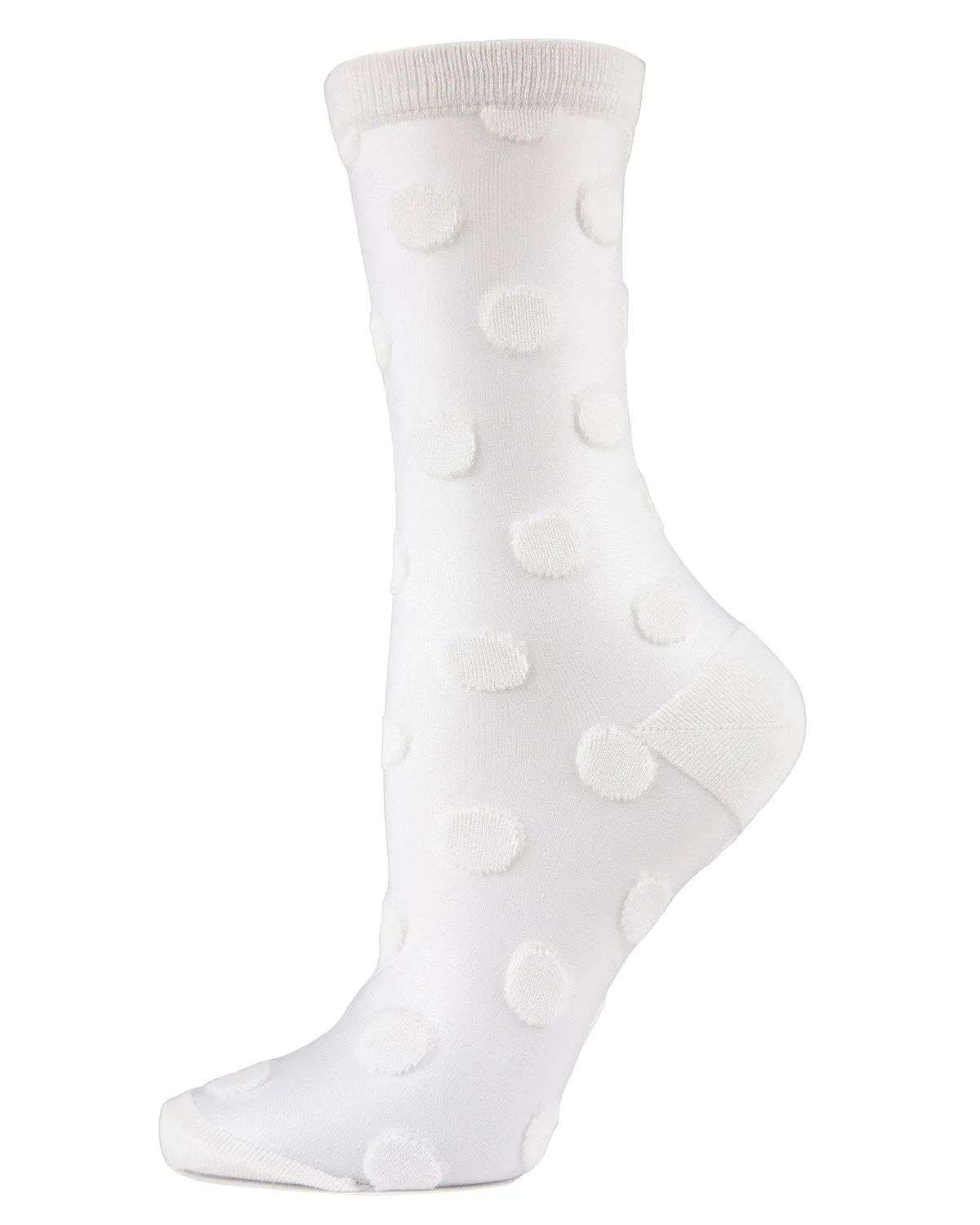Women's Polka Dot Sheer Crew Socks