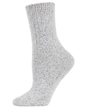 Women's Pretty Plush Glitter Crew Socks
