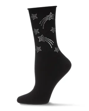 Women's Shooting Star Fashion Cotton Blend Crew Sock