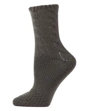Women's Thick Cable Sweater Knit Cozy Soft Crew Socks