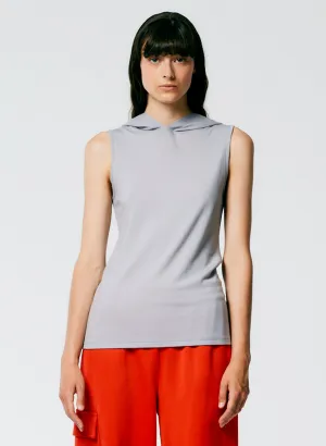 Wool Jersey Hoodie Tunic Top