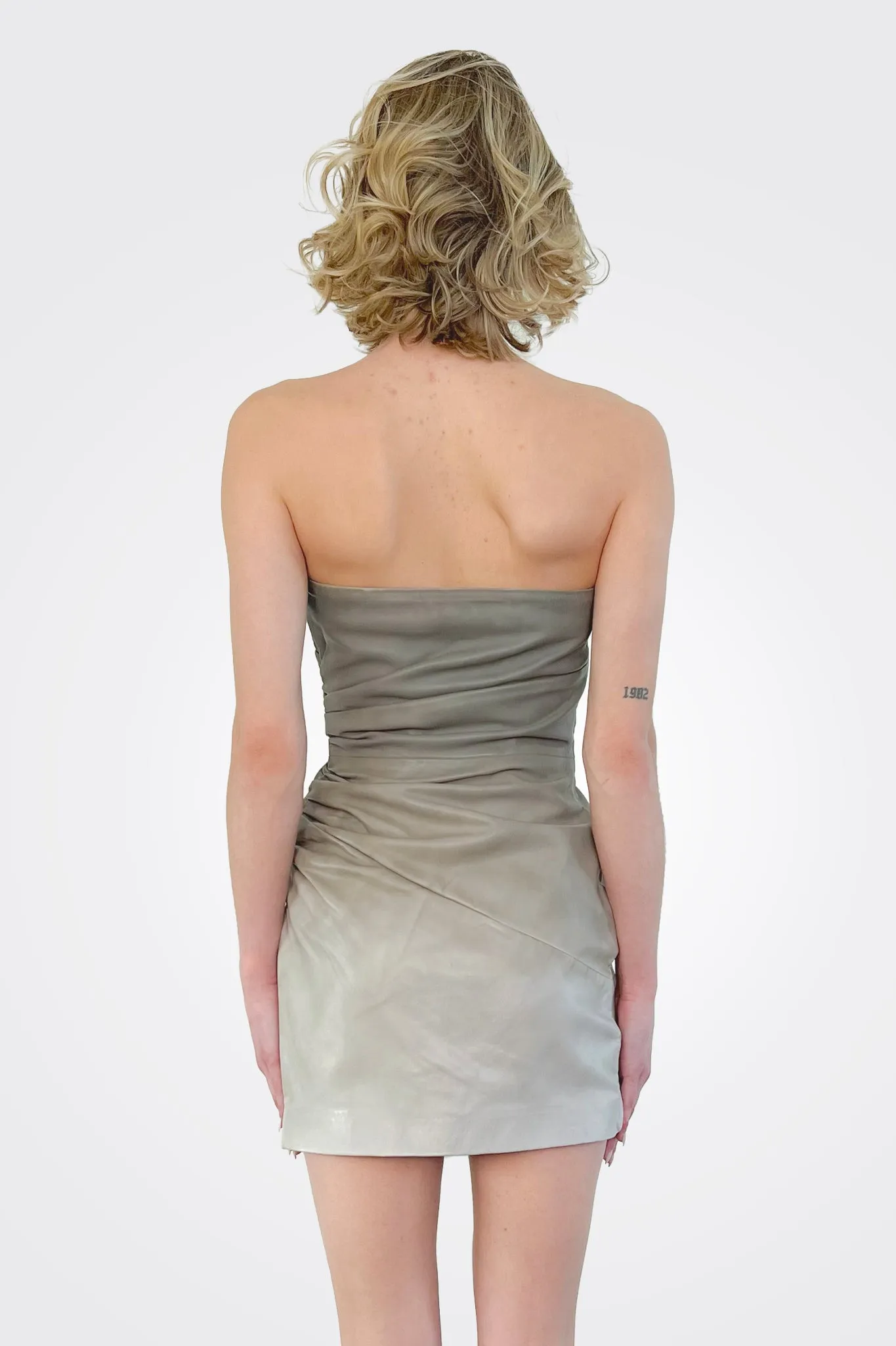 Xandra Leather Dress - Desert Gradient