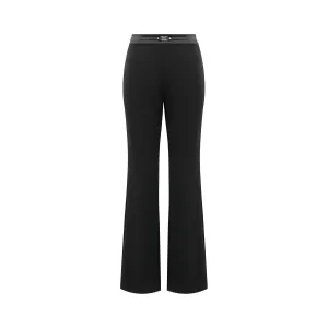 YAYING Merino Wool Micro Flare Black Pants