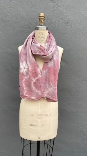 Zero Waste Organic Cotton Double Gauze Scarf in Pink Flora