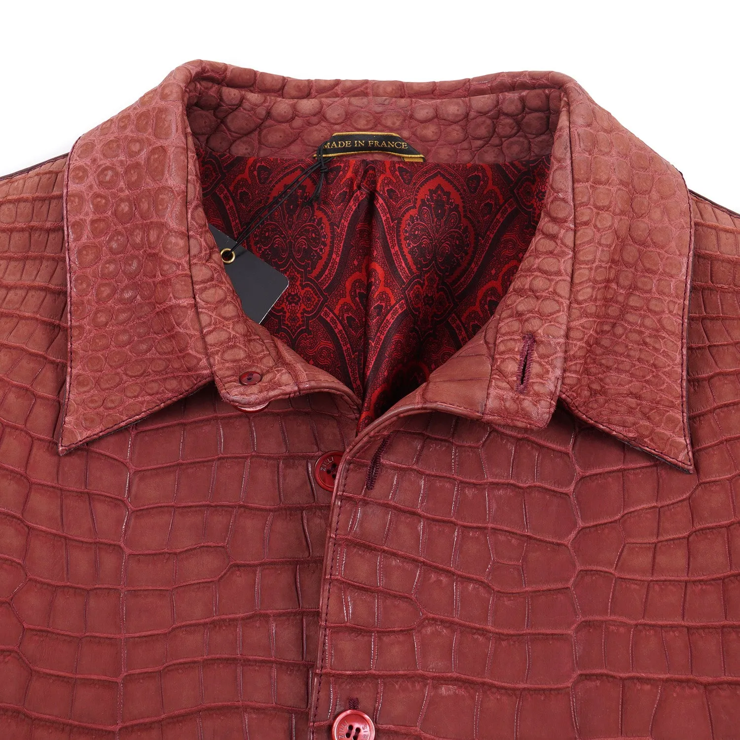 Zilli Matte Nubuck Crocodile Leather Jacket