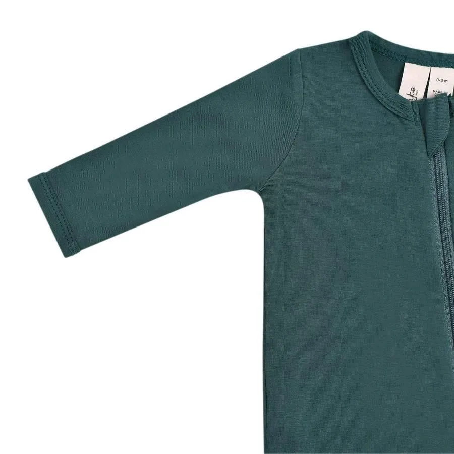 Zippered Footie in Emerald