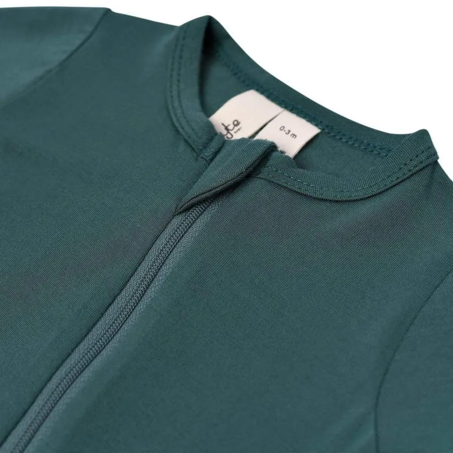 Zippered Footie in Emerald